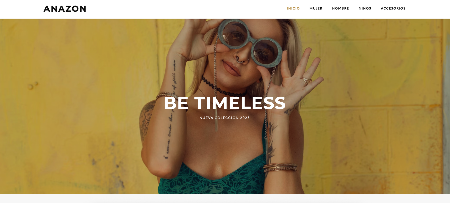 Captura del proyecto Anazon Moda