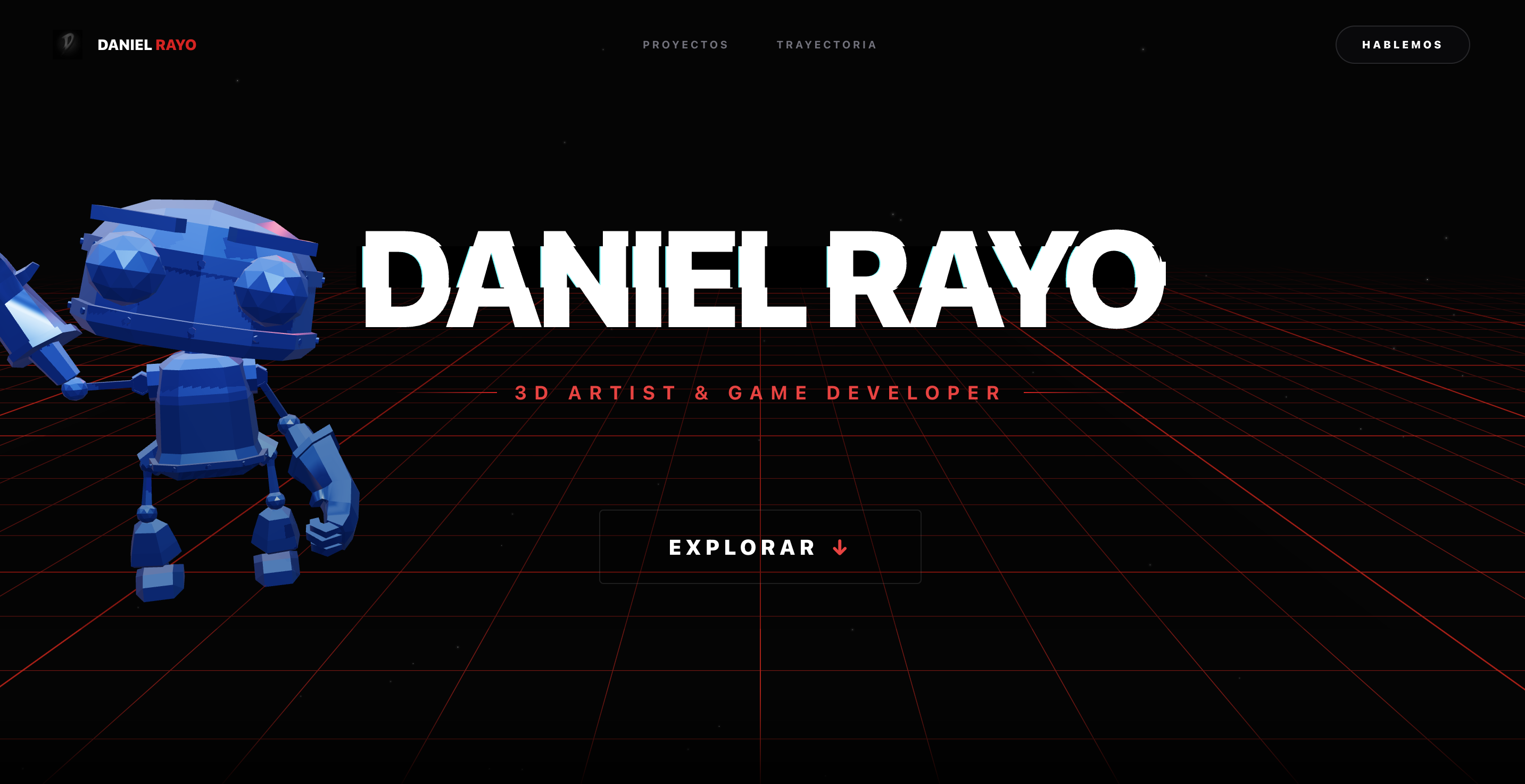 Captura del proyecto Daniel Rayo Portfolio