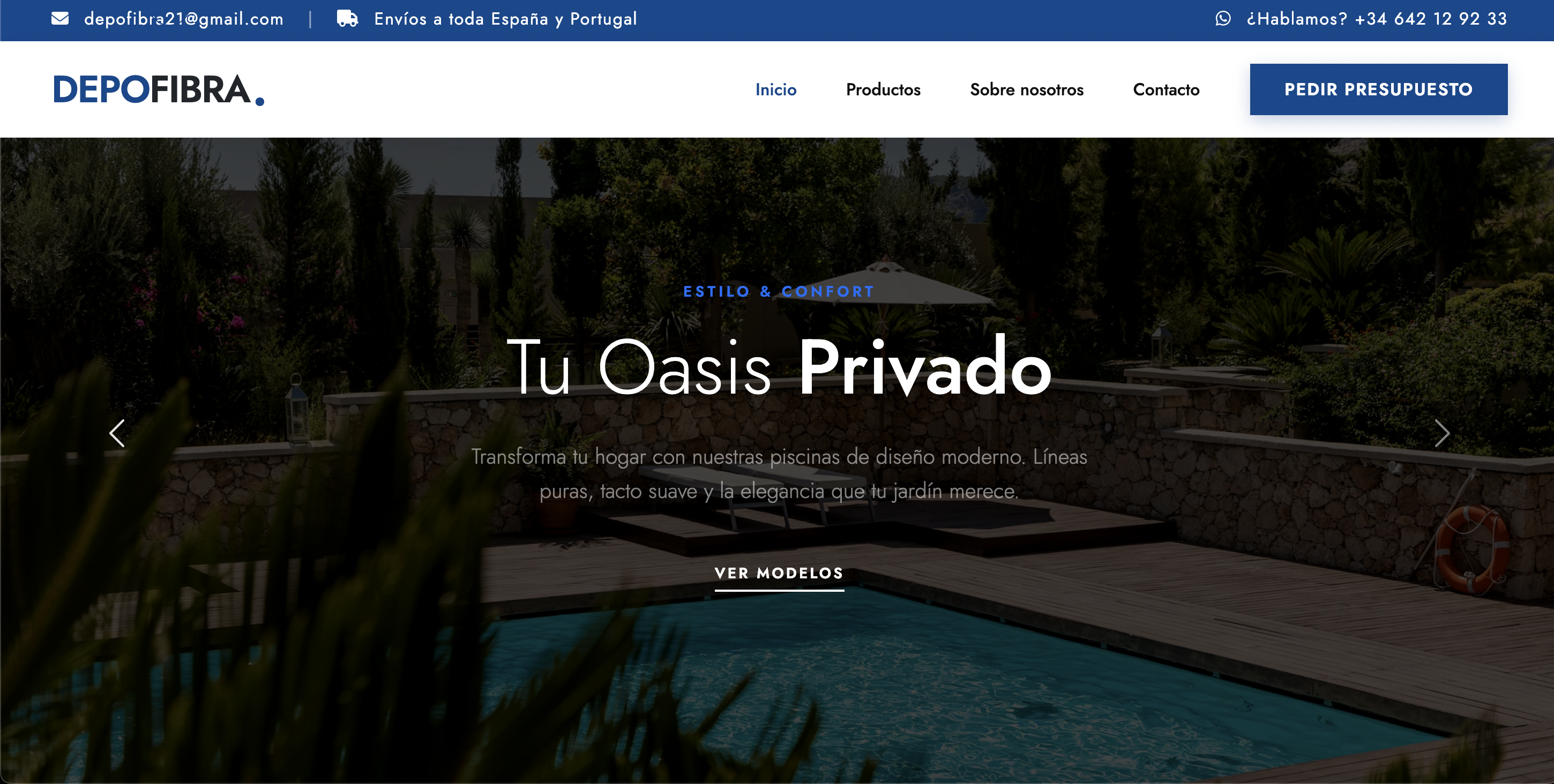 Captura del proyecto Depofibra