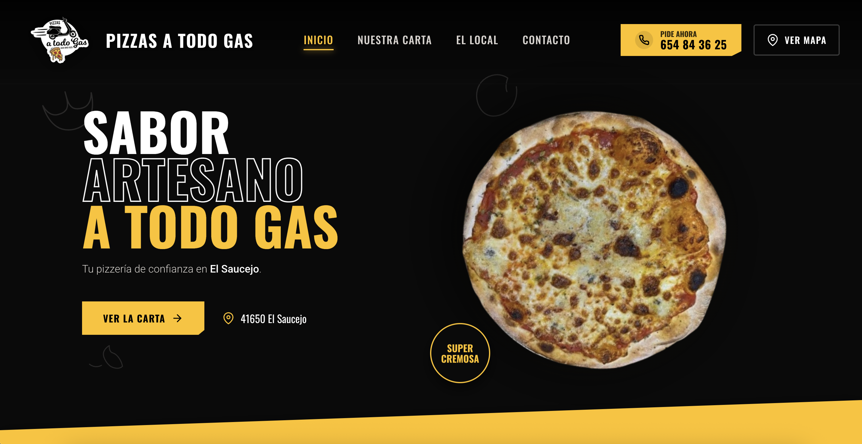 Captura del proyecto Pizzas a Todo Gas